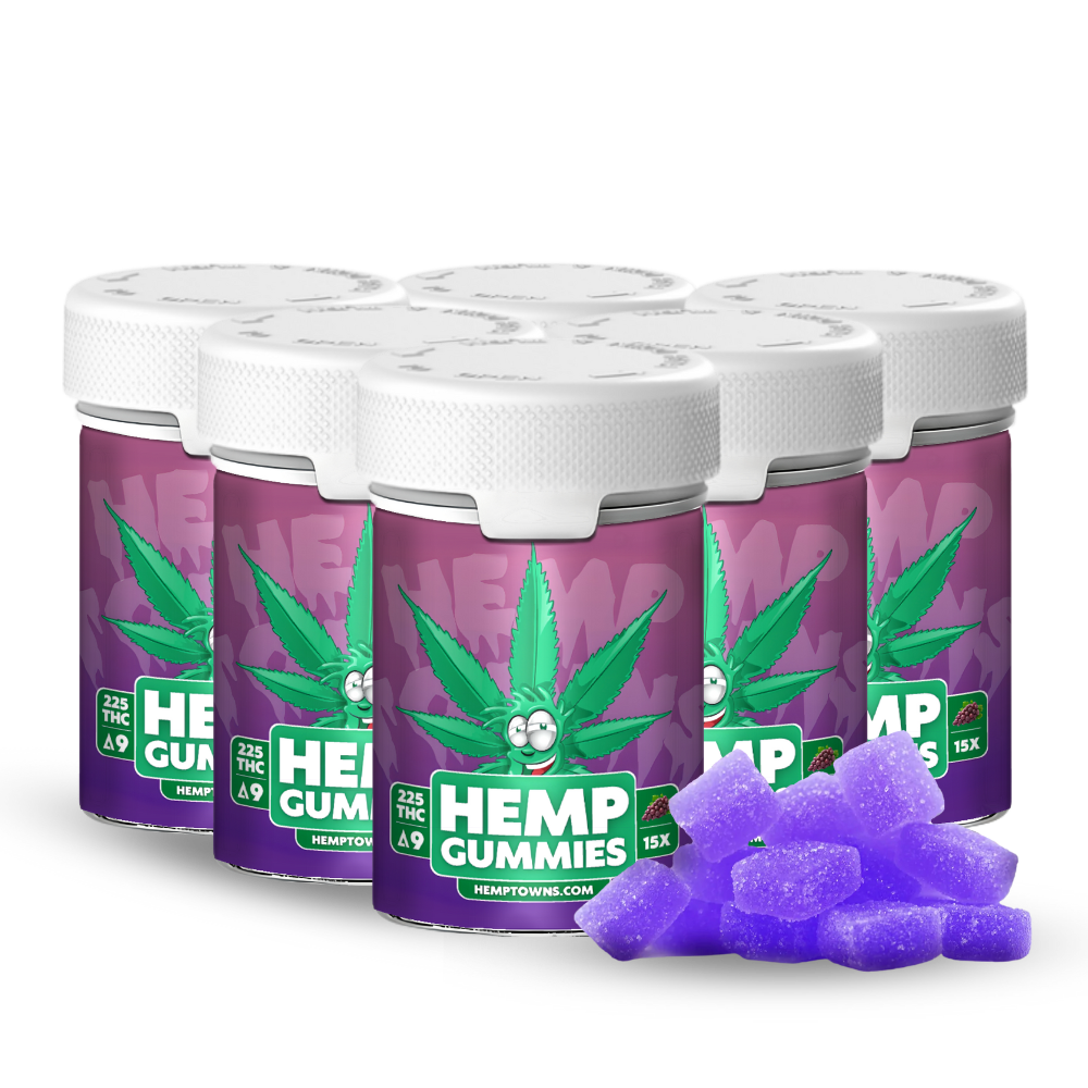 Delta-9 THC Gummies | Grape | 6-Bottle Bundle | 1350MG