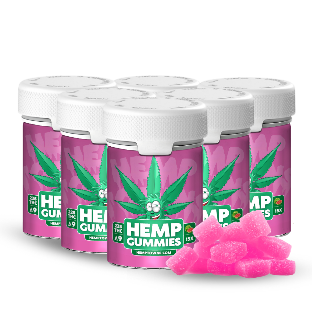 Delta-9 THC Gummies | Watermelon | 6-Bottle Bundle | 1350MG