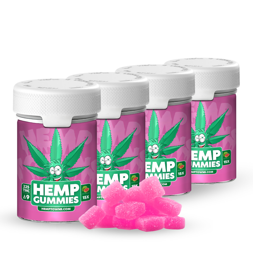 Delta-9 THC Gummies | Watermelon | 4-Bottle Bundle | 900MG